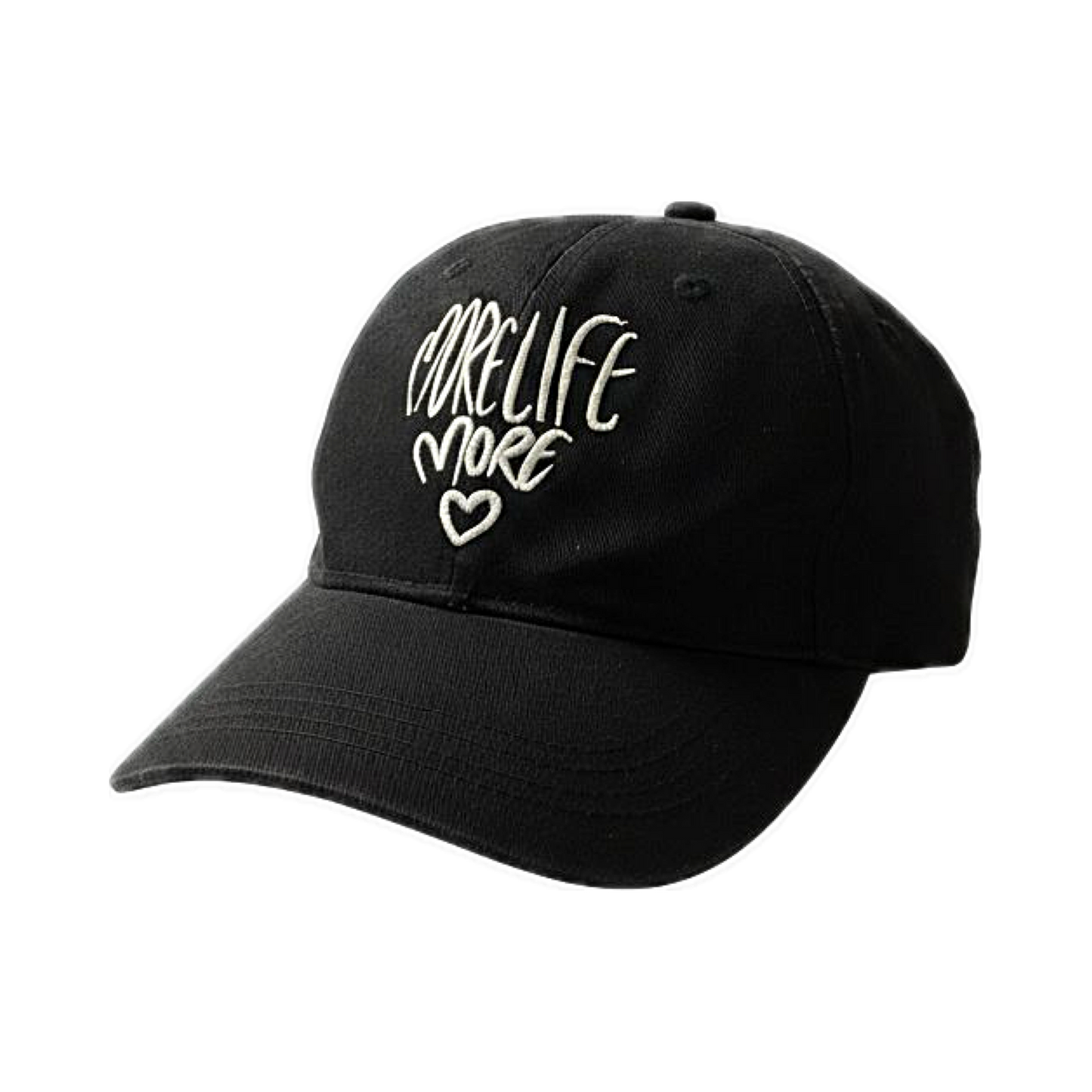 More Life More Love Cap: Black