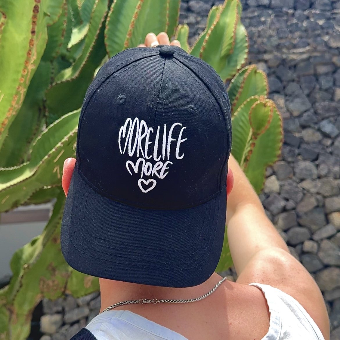 More Life More Love Cap: Black